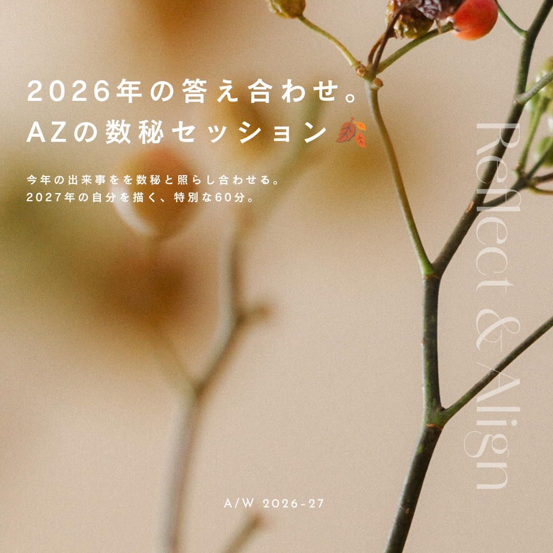 【追加枠】2026年の答え合わせ、AZの数秘セッション🍂