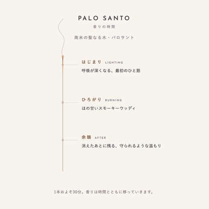 パロサント 香りの時間（はじまり・ひろがり・余韻）